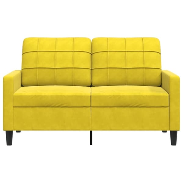 vidaXL 2-sitssoffa gul 120 cm sammet