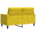 Miniatyrbillede 7 af 9: vidaXL 2-sitssoffa gul 120 cm sammet