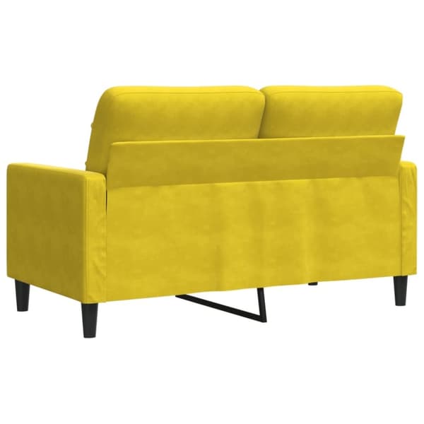 vidaXL 2-sitssoffa gul 120 cm sammet