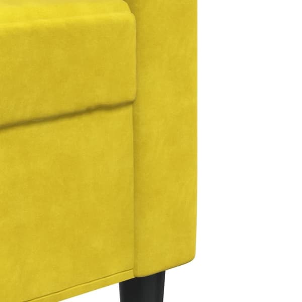 vidaXL 2-sitssoffa gul 120 cm sammet