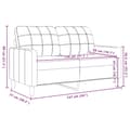 Miniatyrbillede 9 af 9: vidaXL 2-sitssoffa gul 120 cm sammet