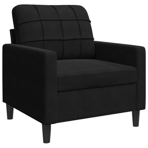 vidaXL lænestol 60 cm velour sort