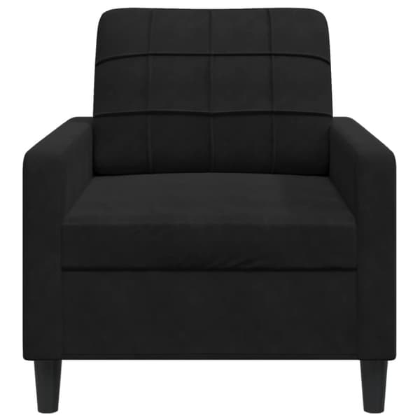 vidaXL lænestol 60 cm velour sort