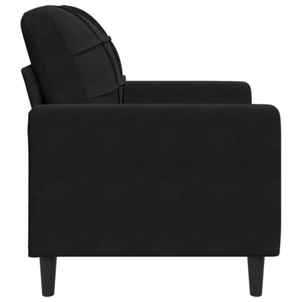 vidaXL lænestol 60 cm velour sort