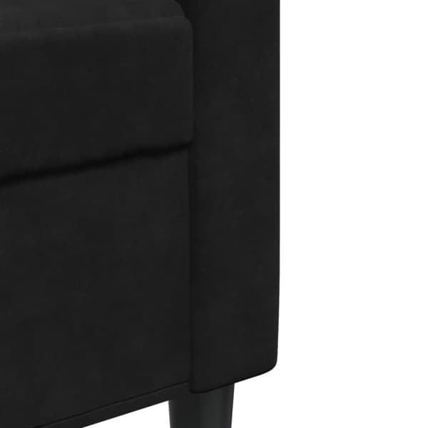 vidaXL lænestol 60 cm velour sort