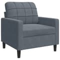 Miniatyrbillede 3 af 9: vidaXL lænestol 60 cm velour mørkegrå