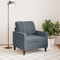 Miniatyrbillede 4 af 9: vidaXL lænestol 60 cm velour mørkegrå