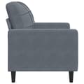 Miniatyrbillede 6 af 9: vidaXL lænestol 60 cm velour mørkegrå