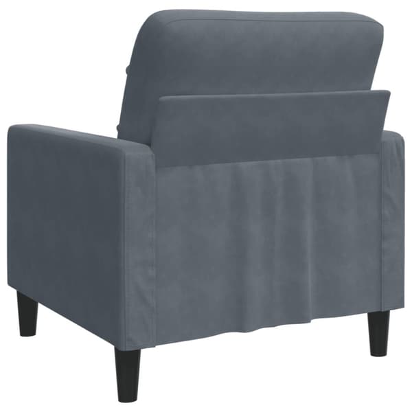 vidaXL lænestol 60 cm velour mørkegrå