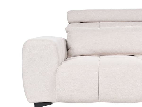 Sofa Beige Stoff 2-seters med Justerbare Nakkestøtter Moderne møbler til stuen