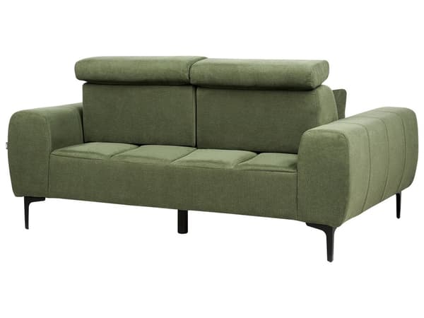 Sofa Grønn Stoff med 2-seters Justerbare Nakkestøtter Moderne møbler Stue