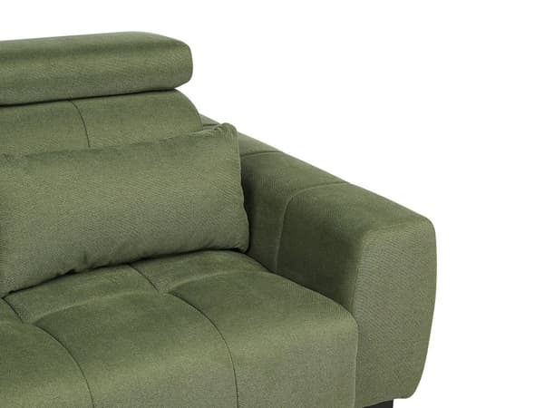 Sofa Grønn Stoff med 2-seters Justerbare Nakkestøtter Moderne møbler Stue