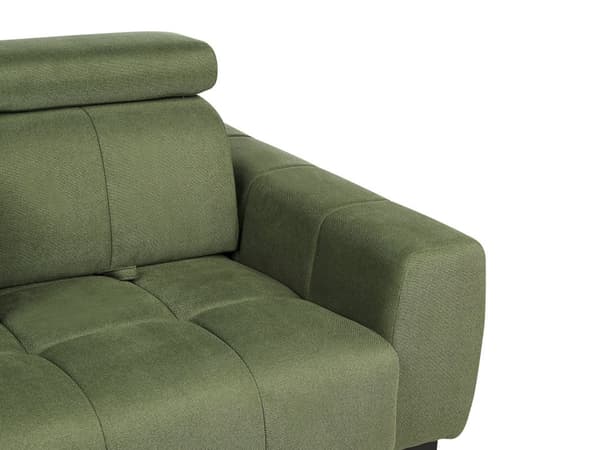 Sofa Grønn Stoff med 2-seters Justerbare Nakkestøtter Moderne møbler Stue