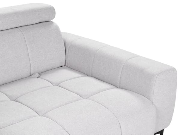Sofa Grå Stoff 2-seters med Justerbare Nakkestøtter Moderne Stuemøbler