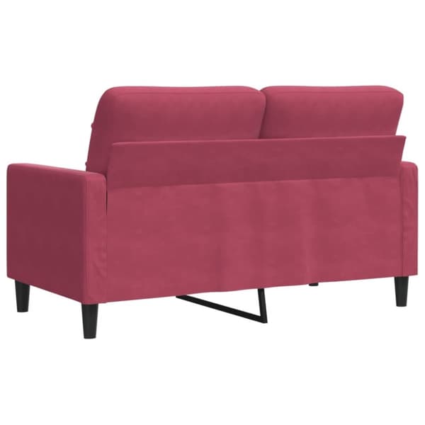 vidaXL 2-sitssoffa vinröd 120 cm sammet