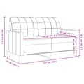 Miniatyrbillede 9 af 9: vidaXL 2-sitssoffa vinröd 120 cm sammet