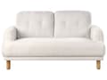 Miniatyrbillede 5 af 11: Sofa Hvid Boucle 2 Personers Tyk Polstret Dyb Blød Stofsofa til Stuen Moderne Inspiration Stue Møbel Moderne