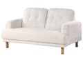 Miniatyrbillede 6 af 11: Sofa Hvid Boucle 2 Personers Tyk Polstret Dyb Blød Stofsofa til Stuen Moderne Inspiration Stue Møbel Moderne