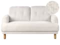 Miniatyrbillede 1 af 11: Sofa Hvid Boucle 2 Personers Tyk Polstret Dyb Blød Stofsofa til Stuen Moderne Inspiration Stue Møbel Moderne