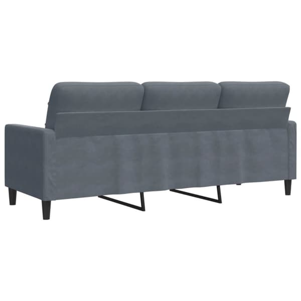 vidaXL 3-sitssoffa mörkgrå 180 cm sammet