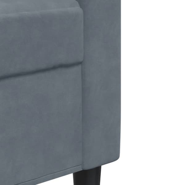 vidaXL 3-sitssoffa mörkgrå 180 cm sammet