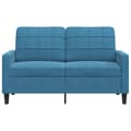 Miniatyrbillede 5 af 9: vidaXL 2-personers sofa 120 cm fløjl blå