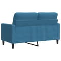 Miniatyrbillede 7 af 9: vidaXL 2-personers sofa 120 cm fløjl blå