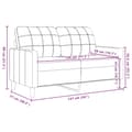 Miniatyrbillede 9 af 9: vidaXL 2-personers sofa 120 cm fløjl blå