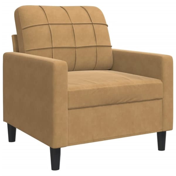 vidaXL Fåtölj Brun 60 cm sammet