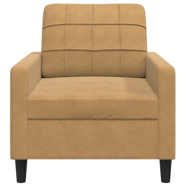 vidaXL Fåtölj Brun 60 cm sammet