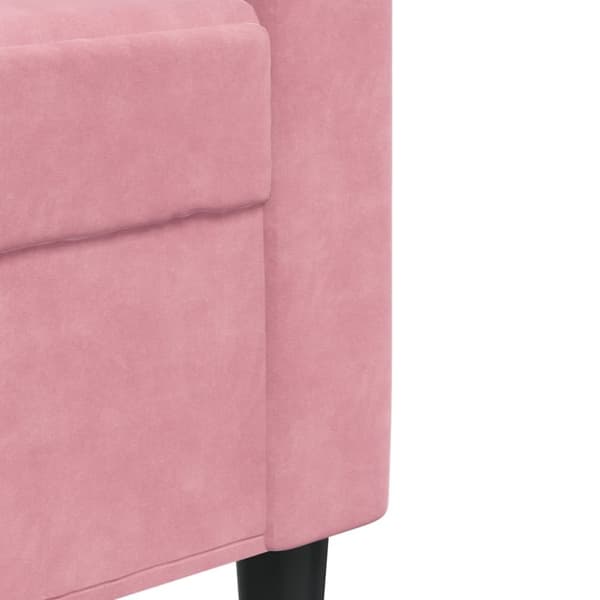 vidaXL Fåtölj Rosa 60 cm sammet