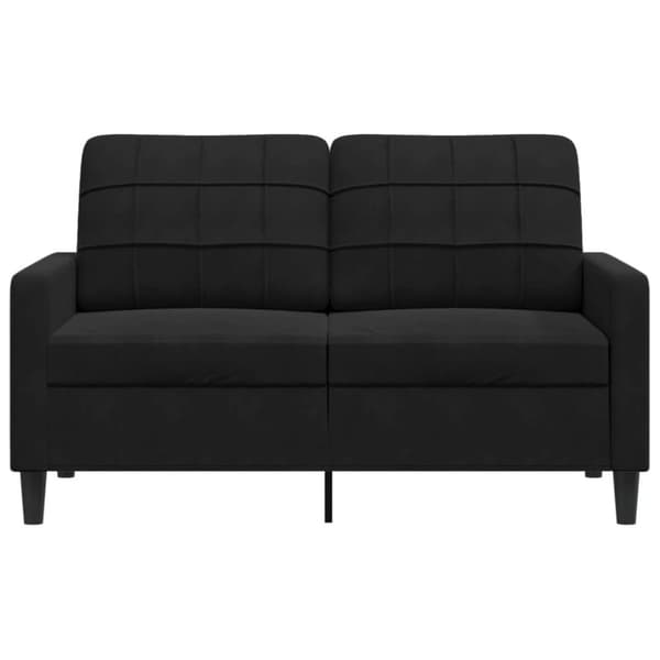 vidaXL 2-sitssoffa ljusgrå Svart 120 cm sammet