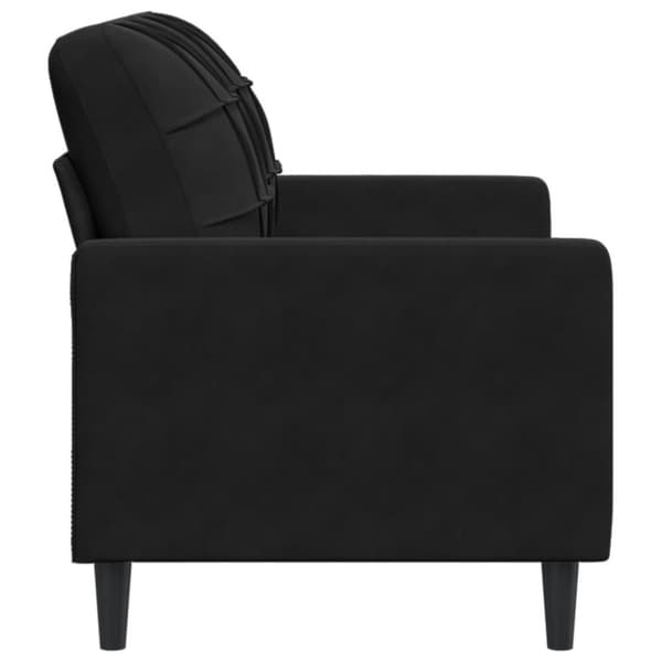 vidaXL 2-sitssoffa ljusgrå Svart 120 cm sammet