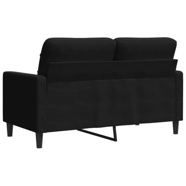 vidaXL 2-sitssoffa ljusgrå Svart 120 cm sammet