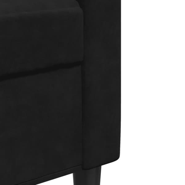 vidaXL 2-sitssoffa ljusgrå Svart 120 cm sammet