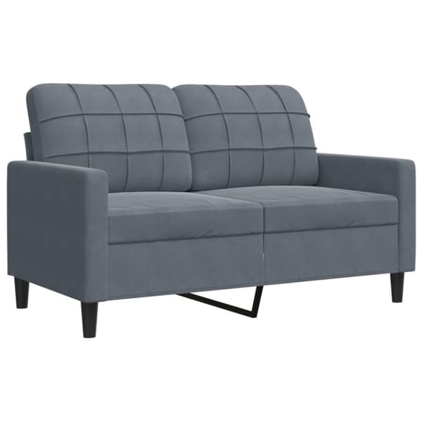 vidaXL 2-personers sofa 120 cm velour mørkegrå