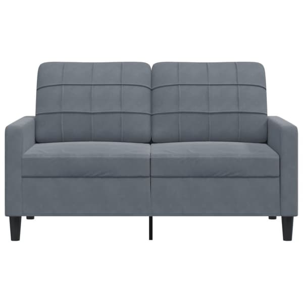 vidaXL 2-personers sofa 120 cm velour mørkegrå