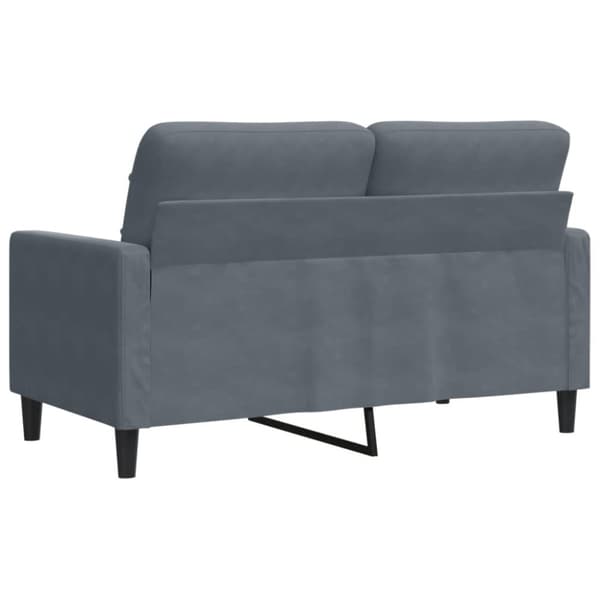 vidaXL 2-personers sofa 120 cm velour mørkegrå