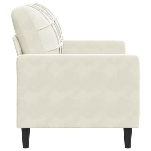 vidaXL 2-personers sofa 120 cm velour cremefarvet