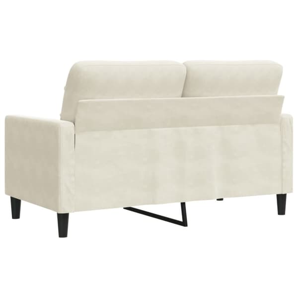 vidaXL 2-personers sofa 120 cm velour cremefarvet