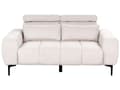 Miniatyrbild 1 av 11: Soffa 2-sits Beige Tygklädsel med Justerbara Nackstöd Modern Stil Vardagsrumsmöbler