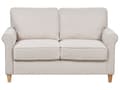 Miniatyrbillede 1 af 11: Sofa Lys beige stof Træramme Svingfjedre Stue 2 sæder moderne stil Stue Opholdsrum