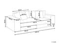 Miniatyrbillede 3 af 11: Sofa sort 3-personers polstret stof med dekorative hynder bred Skandinavisk stil moderne