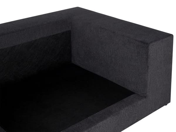 Sofa sort 3-personers polstret stof med dekorative hynder bred Skandinavisk stil moderne