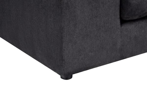 Sofa sort 3-personers polstret stof med dekorative hynder bred Skandinavisk stil moderne
