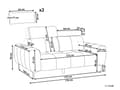 Miniatyrbillede 3 af 11: Sofa Beige 2 Personers Tyk Polstret Dyb Blød Stofsofa til Stuen Moderne Inspiration Stue Møbel Moderne