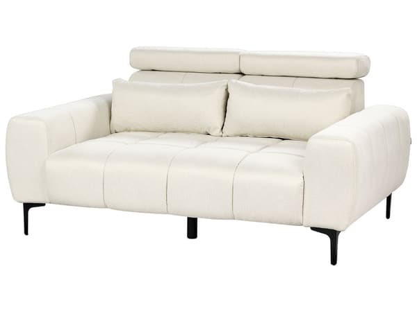 Sofa Hvid 2 Personers Tyk Polstret Dyb Blød Stofsofa til Stuen Moderne Inspiration Stue Møbel Moderne