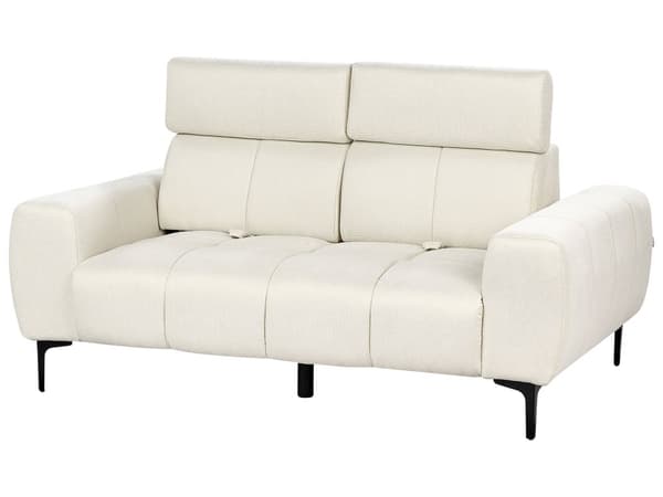 Sofa Hvid 2 Personers Tyk Polstret Dyb Blød Stofsofa til Stuen Moderne Inspiration Stue Møbel Moderne