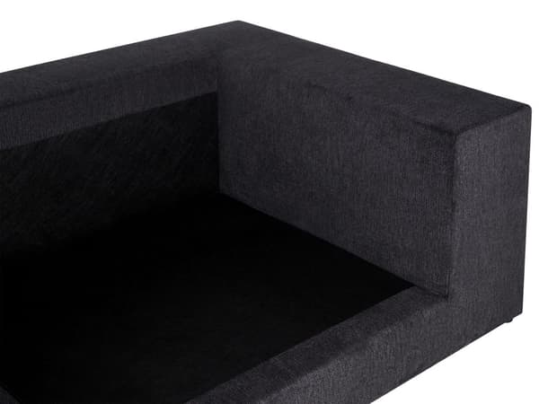 Sofa Stoff Polyester Svart 240 cm x 120 cm x 61 cm Sofa 3-Seter Polstret Rygg Armlener Stue Moderne Komfortabel