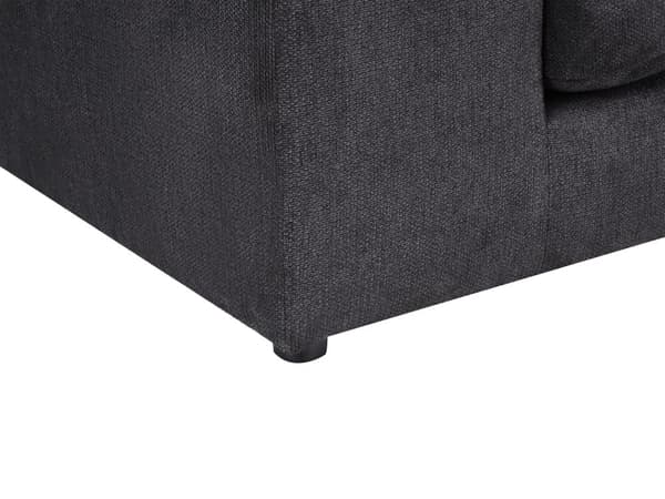 Sofa Stoff Polyester Svart 240 cm x 120 cm x 61 cm Sofa 3-Seter Polstret Rygg Armlener Stue Moderne Komfortabel